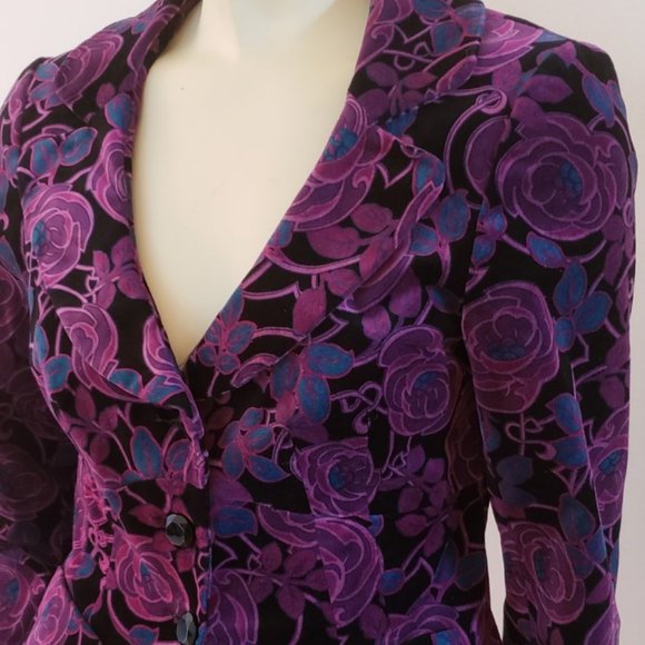 Nanette Lepore Jackets & Blazers - mod roses velveteen jacket Nanette Lepore 8